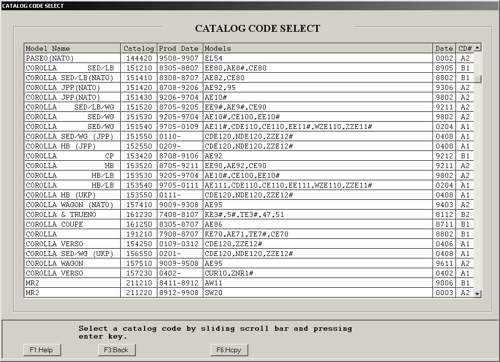 Toyota Electronic Parts Catalog System Online.