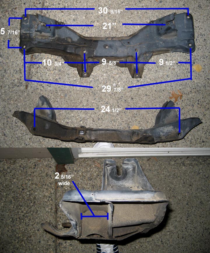 AE86 4AGE Crossmember measurements