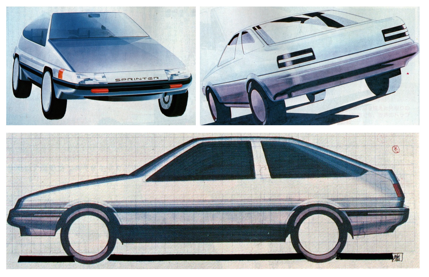 Sprinter Trueno design sketches